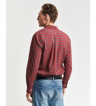 Gant Classic poplin plaid shirt Regular Fit red