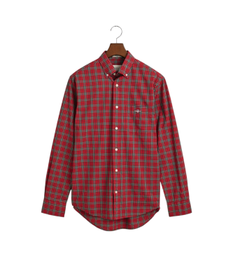 Gant Classic poplin plaid shirt Regular Fit red