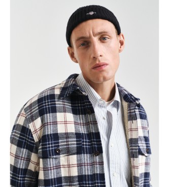 Gant Modra srajca z flisasto podlogo, kroja Regular Fit