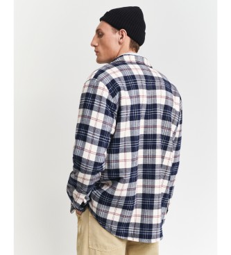 Gant Modra srajca z flisasto podlogo, kroja Regular Fit