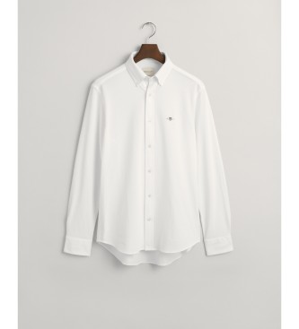 Gant Skjorte Regular Fit Pique hvid