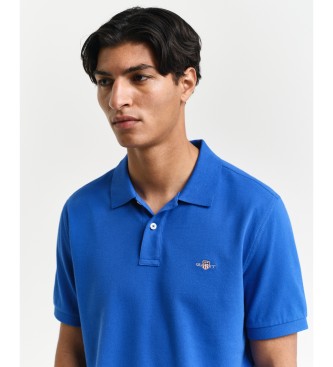 Gant Piqu-Poloshirt Regular Fit Shield blau