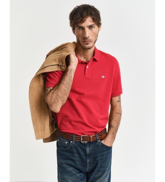 Gant Piqu-Poloshirt Regular Fit Shield rot  