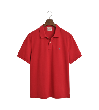 Gant Piqu-Poloshirt Regular Fit Shield rot  