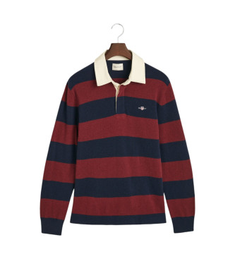 Gant Polo ray en laine de mouton extra fine marine, rouge