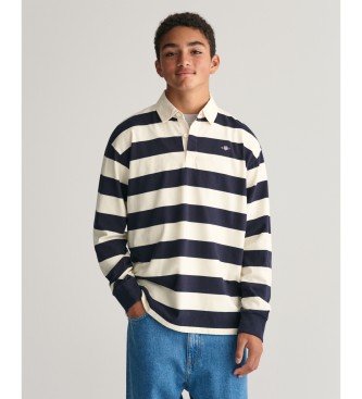 Gant Shield striped polo shirt navy