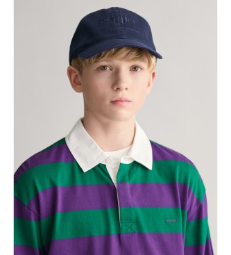 Gant Shield Teens črtasta polo majica lila, zelena