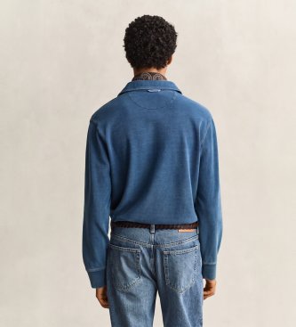 Gant Enfärgad poloshirt i blått