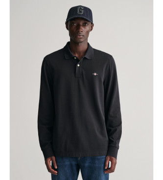 Gant Shield pique polo shirt sort