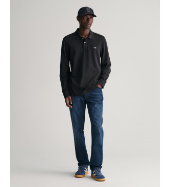 Gant Shield pique polo shirt sort