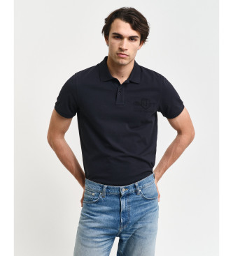 Gant Polo Tonal Shield svart