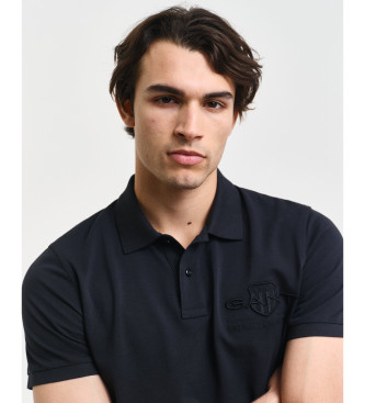 Gant Polo Tonal Shield preto