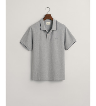 Gant Pique polo shirt with grey piping