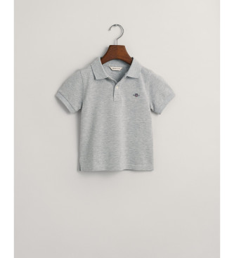 Gant Pique polo shirt with grey shield