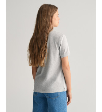 Gant Shield Teens pique polo shirt grey