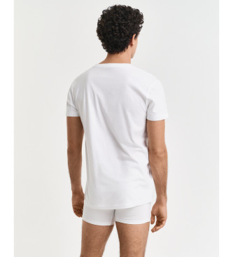 Gant Conjunto de 2 t-shirts com decote em V azul-marinho, branco