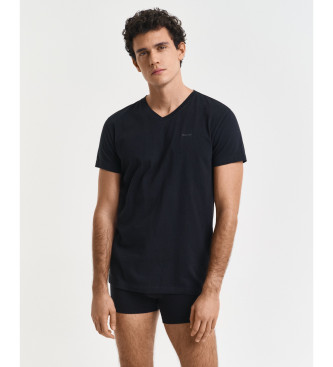 Gant Conjunto de 2 T-shirts com decote em V preto, branco