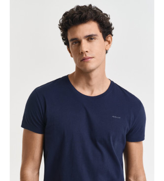 Gant Set de 2 camisetas de cuello redondo marino, blanco