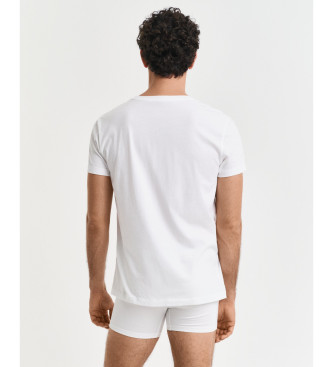 Gant Set de 2 camisetas de cuello redondo marino, blanco