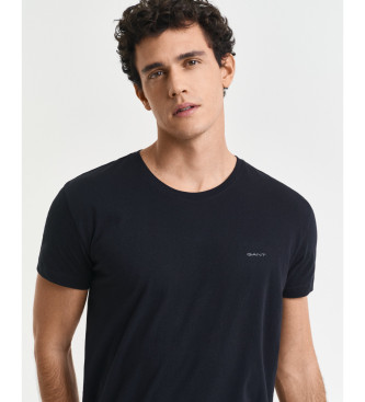 Gant Set of 2 round neck t-shirts black, white