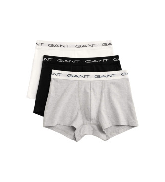 Gant Set de 3 bxers, gris, negro, blanco