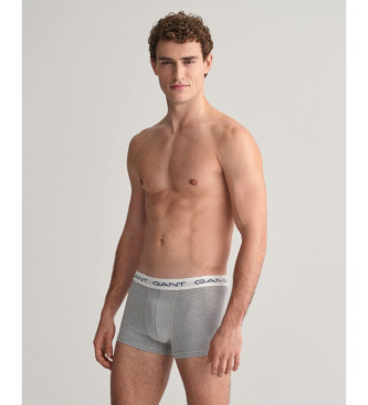 Gant Set di 3 boxer, grigio, nero, bianco