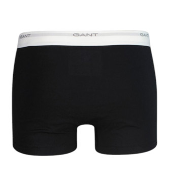 Gant Set di 3 boxer nero, bianco, nero, grigio