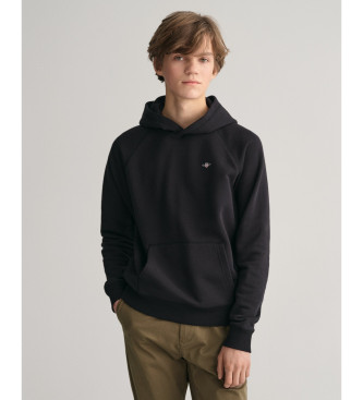 Gant Felpa con cappuccio Shield Teens nera