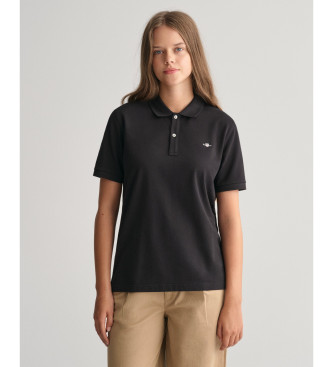 Gant Polo Shield Teens in piqu nera