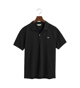 Gant Polo Shield Teens en piqu noir