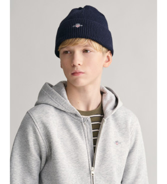 Gant Casaco com capuz cinzento com fecho Shield Teens