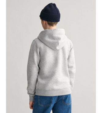 Gant Shield Teens grey zipped hoodie