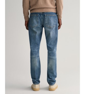 Gant Slim Fit Jeans Archiv blau