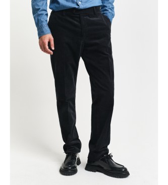 Gant Pantalon de costume slim en velours ctel, marine