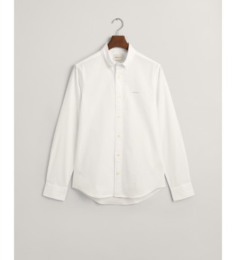 Gant Slim Fit Pinpoint Oxford overhemd wit