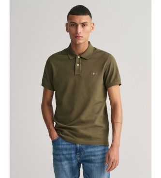 Gant Slim Fit Shield Pique-Poloshirt grn