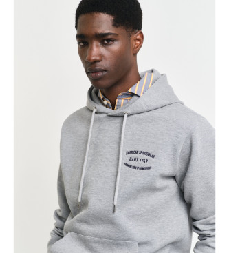 Gant Sweat  capuche avec un petit motif gris