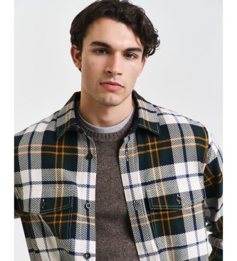 Gant Green checkered herringbone overshirt