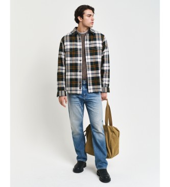 Gant Green checkered herringbone overshirt