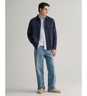 Gant Surchemise en serg Heavy navy