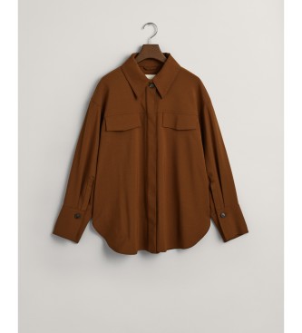 Gant Relaxed Fit overshirt brown