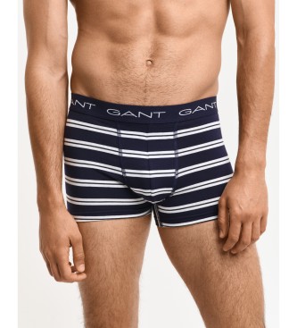 Gant Set di 3 boxer a righe blu scuro