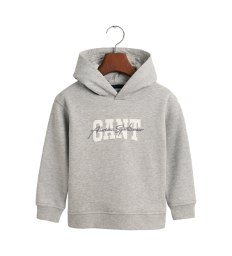 Gant Sudadera con capucha Arch Script gris  