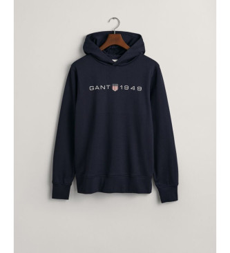 Gant Bedrukte grafische hoodie marine