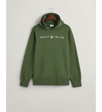Gant Bedrukte grafische hoodie groen