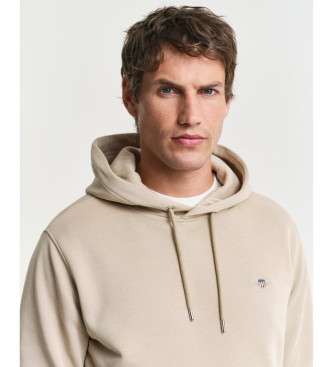 Gant Sweat  capuche Shield beige