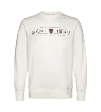 Gant Felpa girocollo con grafica beige