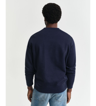 Gant Grafisches Sweatshirt mit Rundhalsausschnitt marineblau