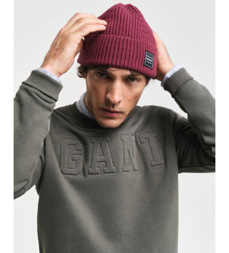 Gant Sweat gris gaufr