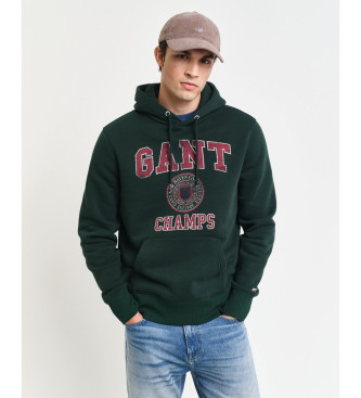 Gant Felpa con grafica frontale verde